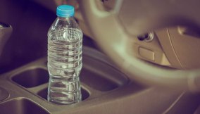Bottled water was left in car for a long time