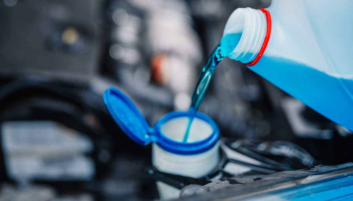 Liquido detergente antimoscerini per vaschette tergicristalli auto