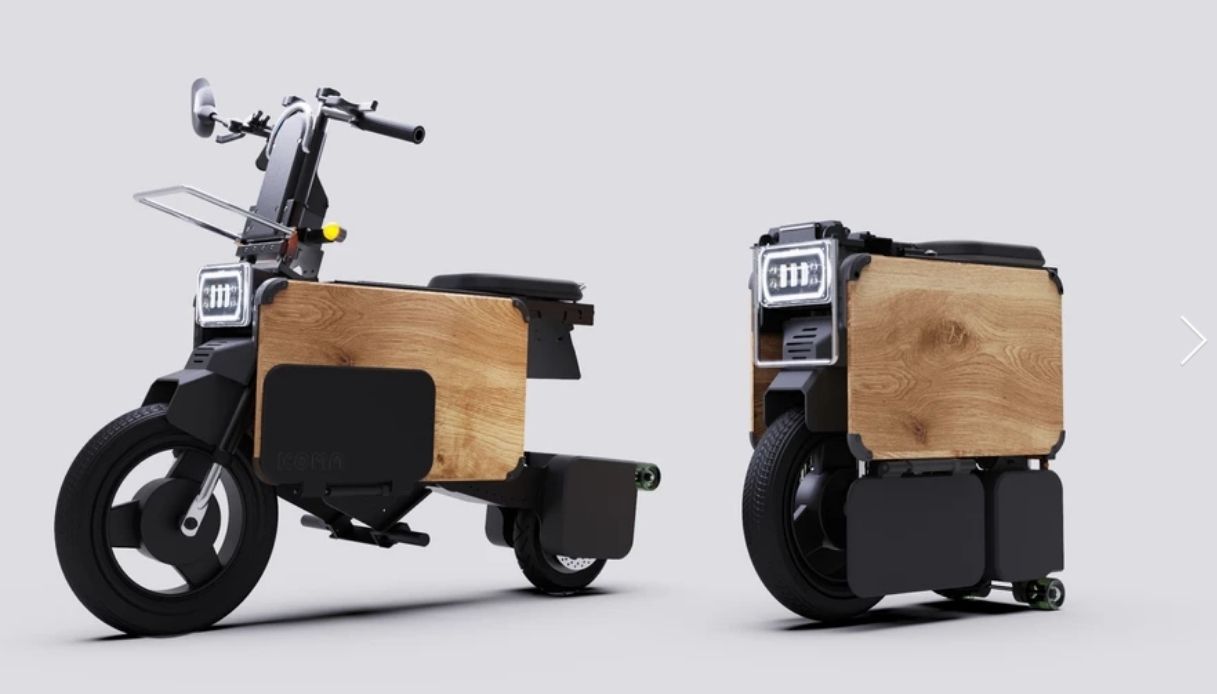 Dal Giappone, la mini moto elettrica pieghevole