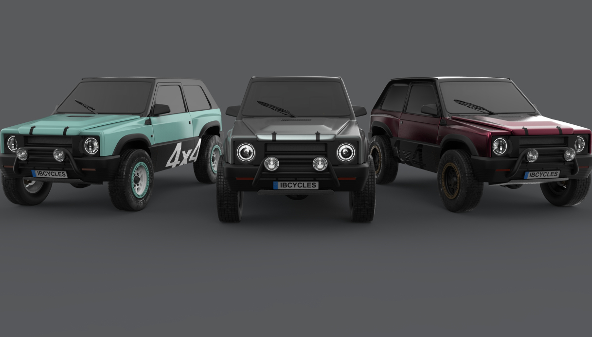 I tre modelli di Fiat Panda restomod
