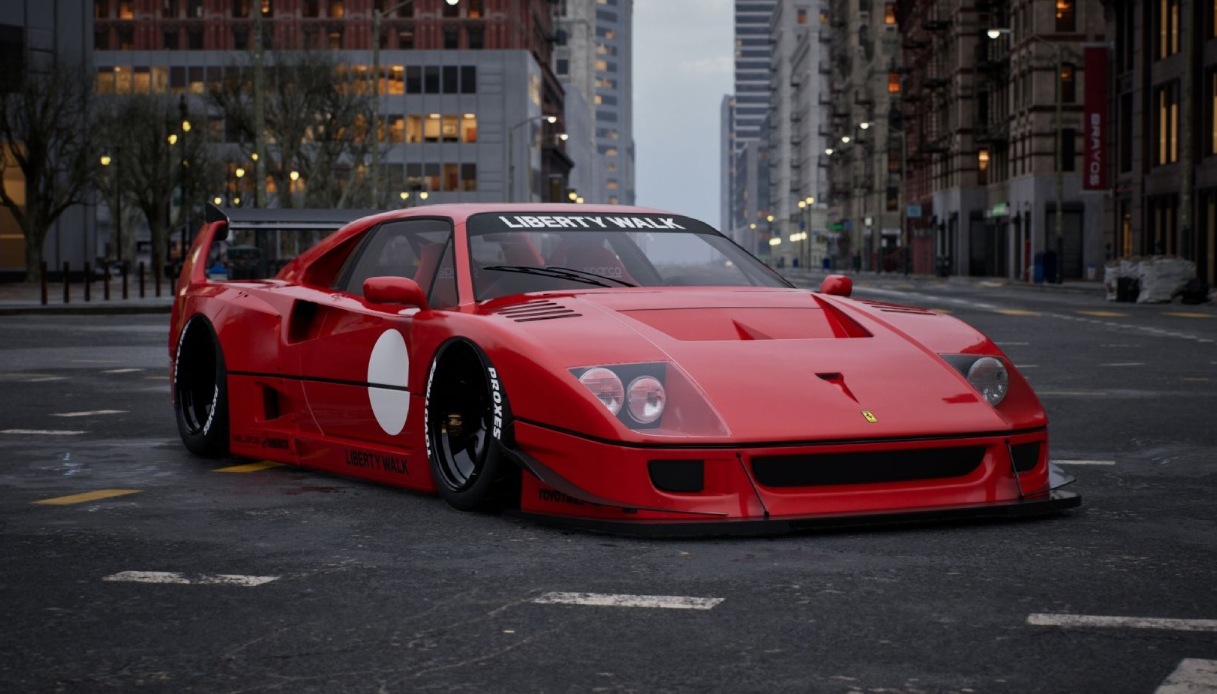 Ferrari F40 con bodykit Liberty Walk