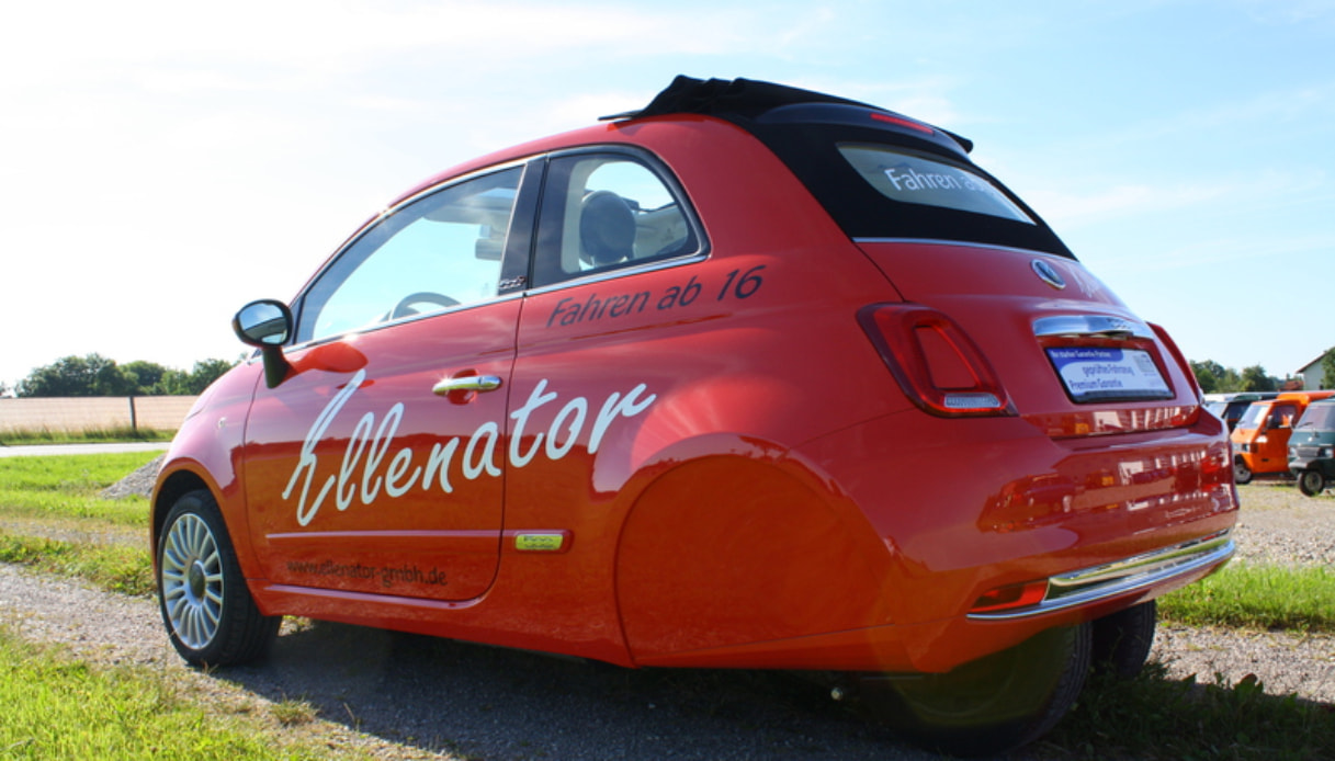 Ellenator trasforma la Fiat 500 in un triciclo leggero