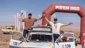 Jean Samuel e Andrea: traguardo al Panda Raid