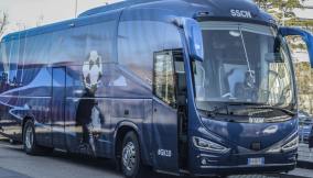 Il pullman del Napoli Calcio
