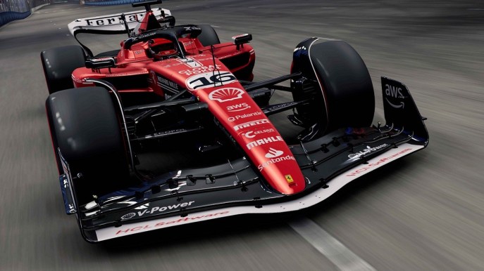 Ferrari F1, look inedito a Las Vegas: la Rossa diventa bianca