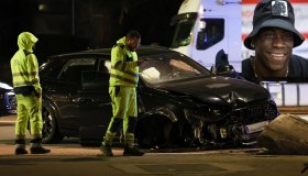 Paura per Balotelli: distrugge la sua auto in un incidente