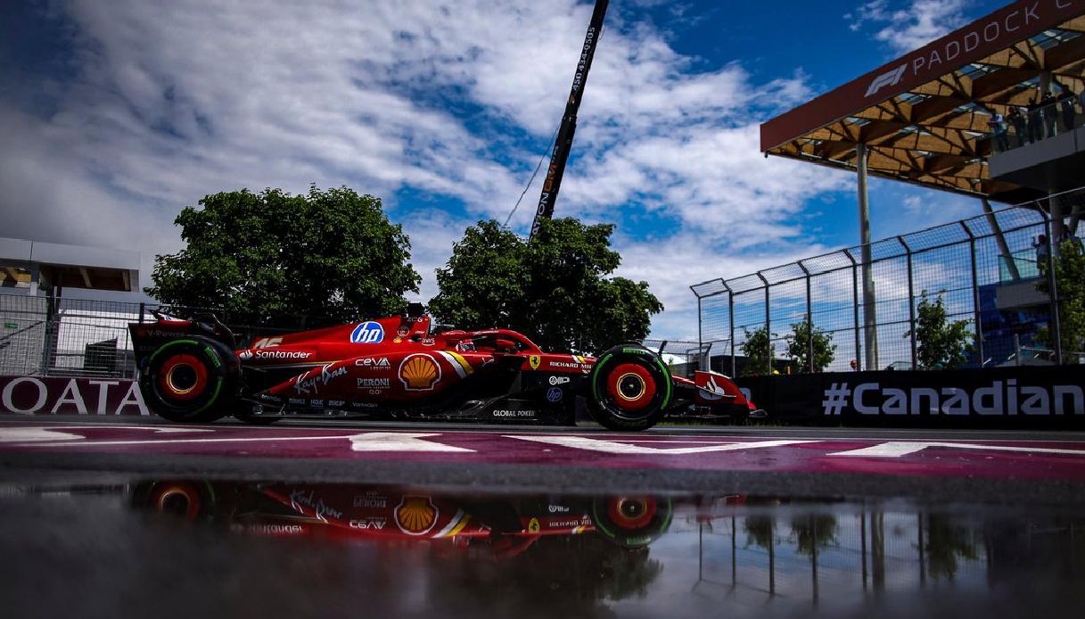 F1, GP Canada FP2 Ferrari emerge nella pioggia e sa gestire le gomme