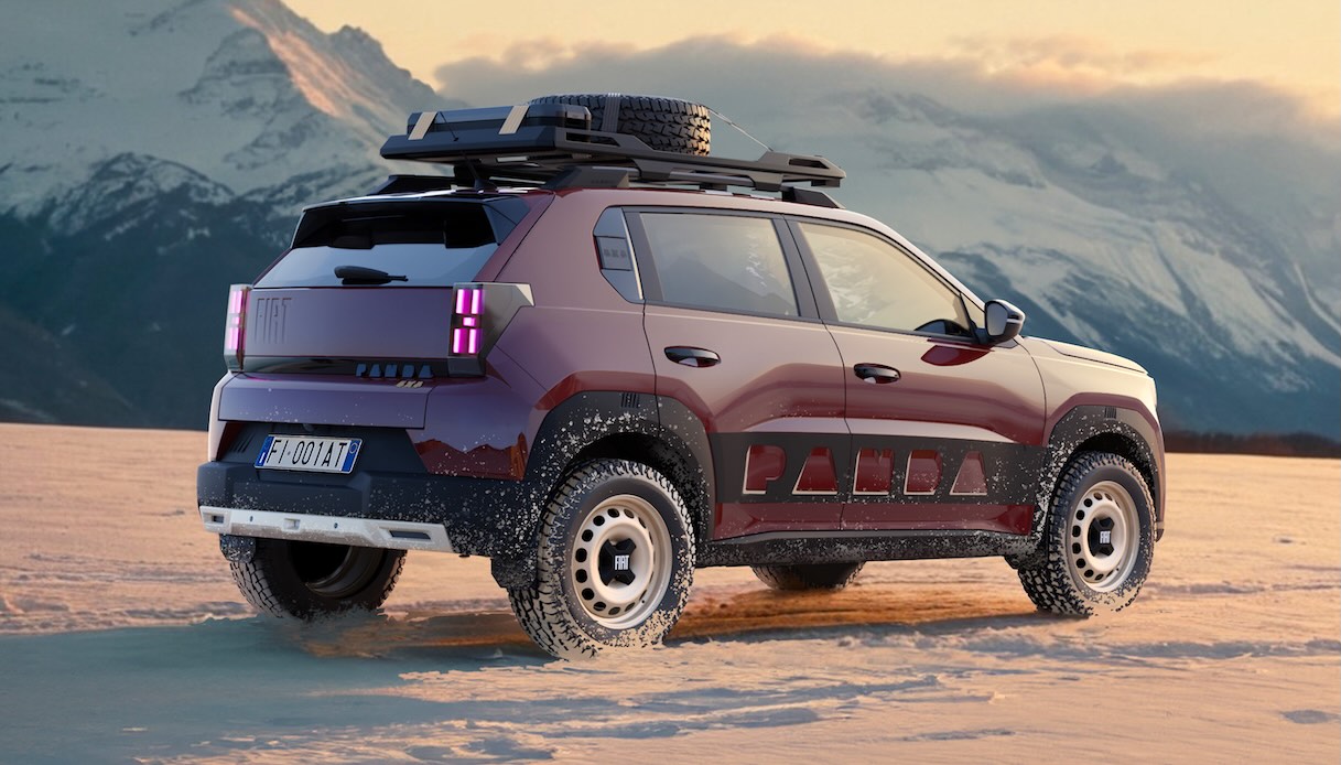 Dettagli posteriori nuova Fiat Grande Panda 4x4 Concept
